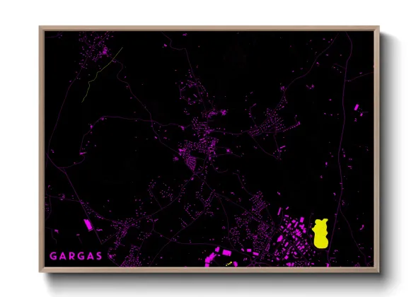 Une affiche de carte sur Gargas