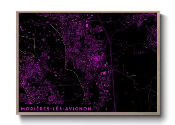 Une affiche de carte sur Morières-lès-Avignon