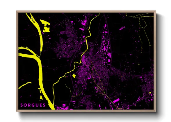Une affiche de carte sur Sorgues