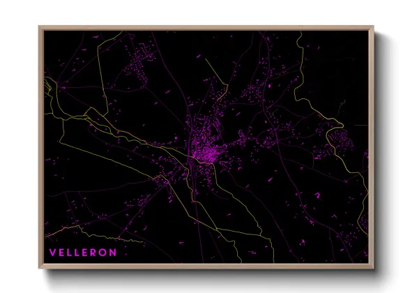 Une affiche de carte sur Velleron