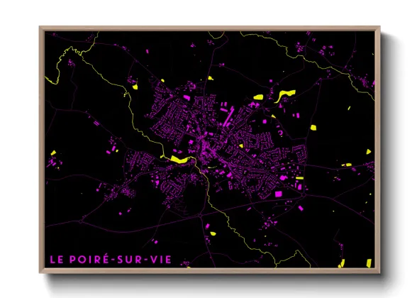 Une affiche de carte sur Le Poiré-sur-Vie