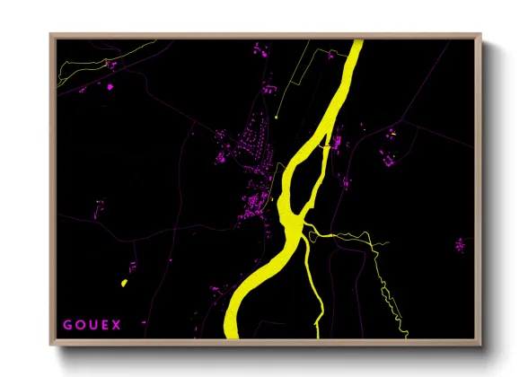 Une affiche de carte sur Gouex