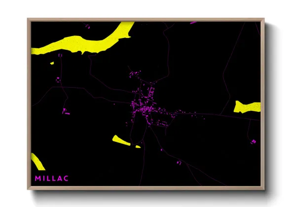 Une affiche de carte sur Millac