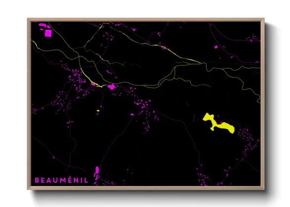 Une affiche de carte sur Beauménil