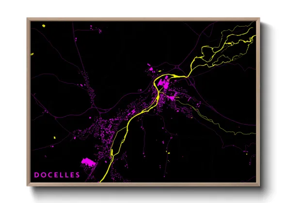 Une affiche de carte sur Docelles