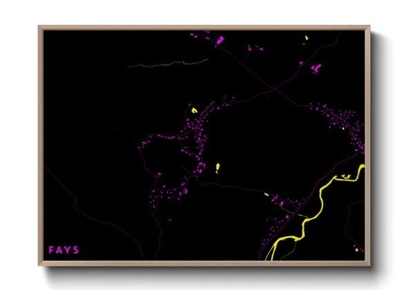 Une affiche de carte sur Fays
