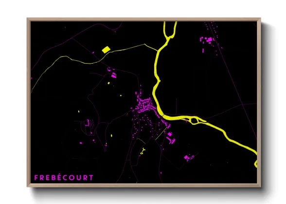 Une affiche de carte sur Frebécourt