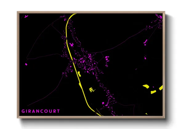 Une affiche de carte sur Girancourt