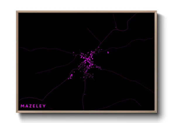 Une affiche de carte sur Mazeley