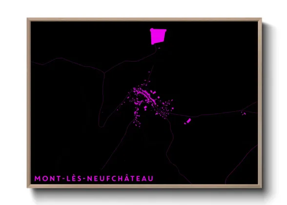 Une affiche de carte sur Mont-lès-Neufchâteau