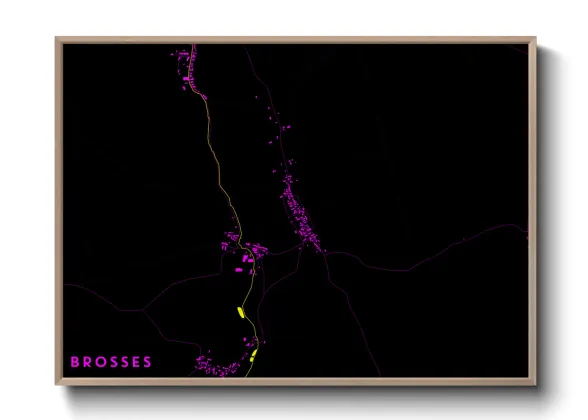 Une affiche de carte sur Brosses