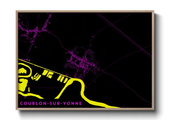 Une affiche de carte sur Courlon-sur-Yonne