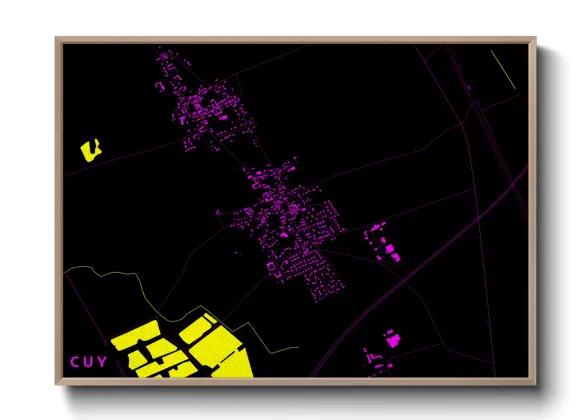 Une affiche de carte sur Cuy