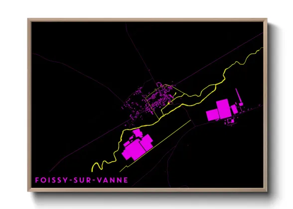 Une affiche de carte sur Foissy-sur-Vanne