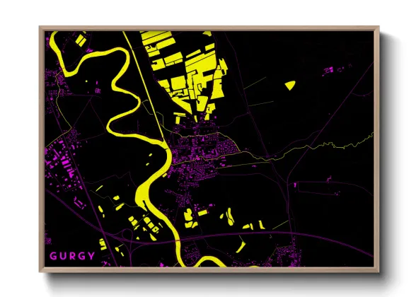 Une affiche de carte sur Gurgy