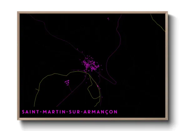 Une affiche de carte sur Saint-Martin-sur-Armançon