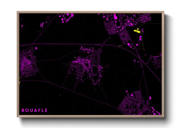 Une affiche de carte sur Bouafle