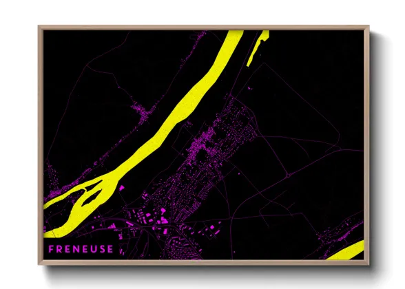 Une affiche de carte sur Freneuse