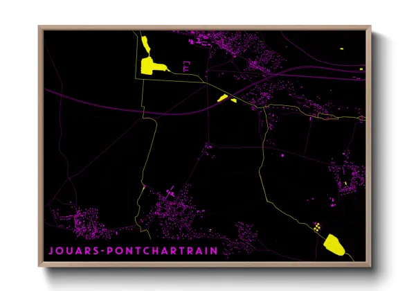 Une affiche de carte sur Jouars-Pontchartrain
