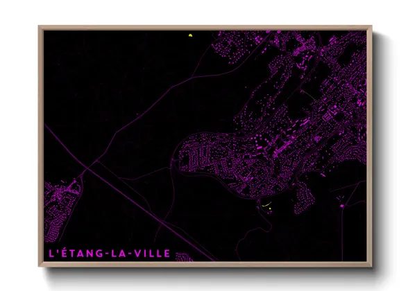 Une affiche de carte sur L'Étang-la-Ville