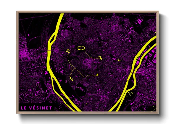 Une affiche de carte sur Le Vésinet