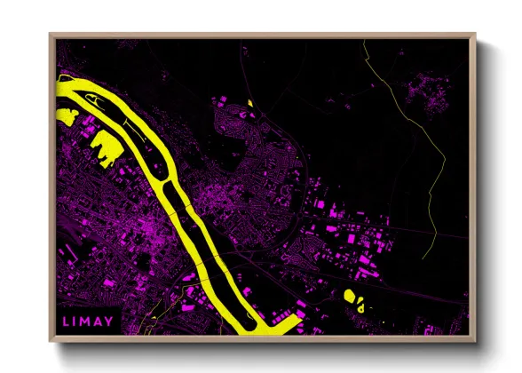 Une affiche de carte sur Limay