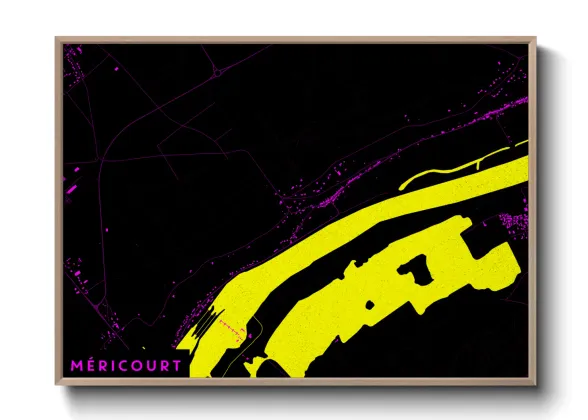 Une affiche de carte sur Méricourt