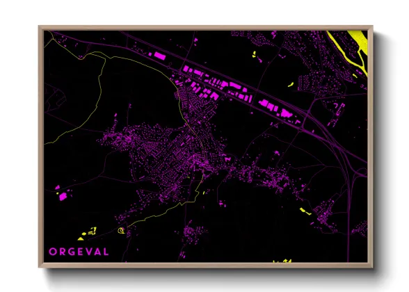 Une affiche de carte sur Orgeval