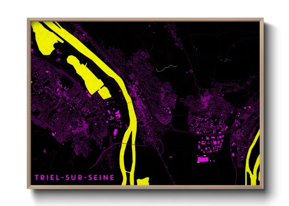 Une affiche de carte sur Triel-sur-Seine