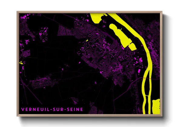 Une affiche de carte sur Verneuil-sur-Seine