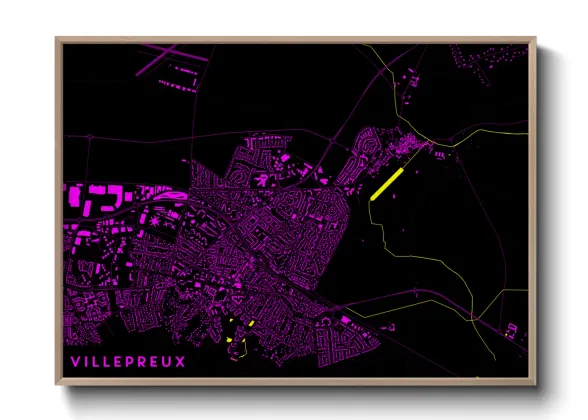 Une affiche de carte sur Villepreux
