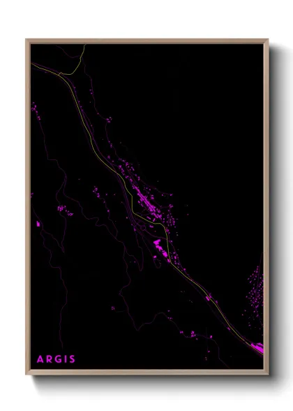 Une affiche de carte sur Argis