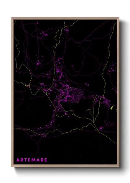 Une affiche de carte sur Artemare