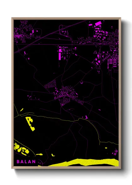 Une affiche de carte sur Balan