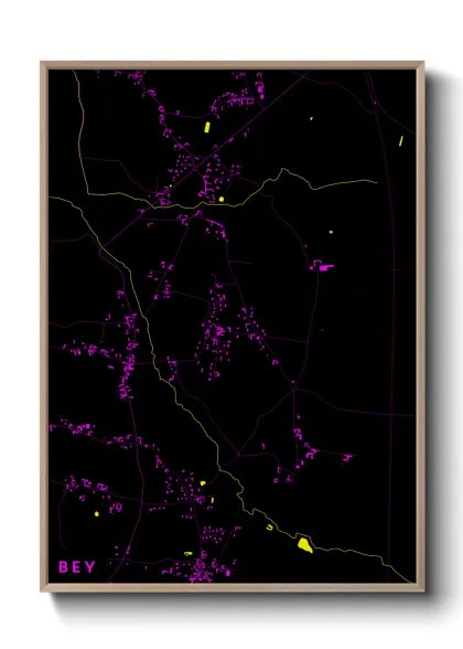 Une affiche de carte sur Bey