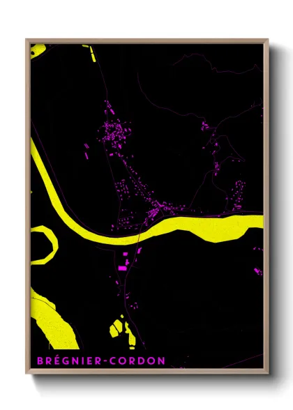 Une affiche de carte sur Brégnier-Cordon