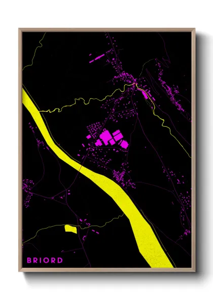 Une affiche de carte sur Briord