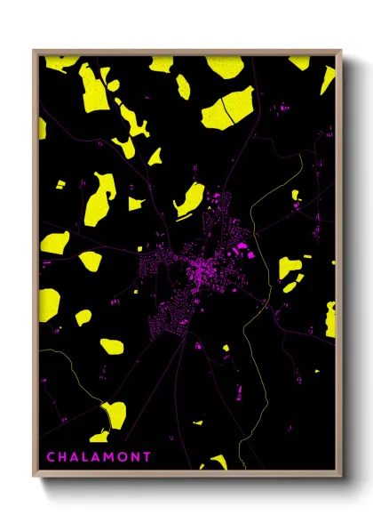 Une affiche de carte sur Chalamont