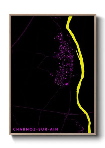 Une affiche de carte sur Charnoz-sur-Ain