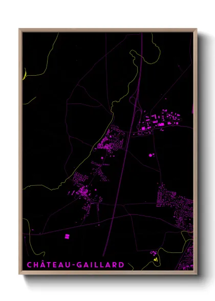 Une affiche de carte sur Château-Gaillard