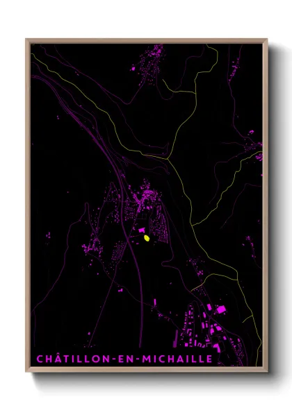 Une affiche de carte sur Châtillon-en-Michaille