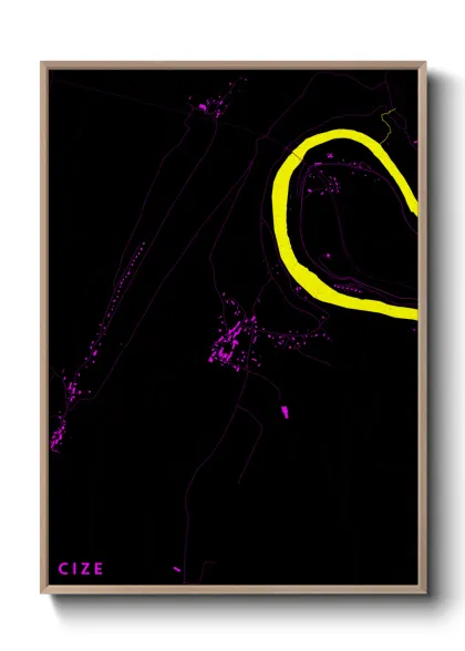 Une affiche de carte sur Cize