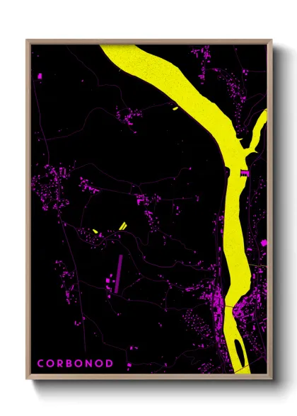 Une affiche de carte sur Corbonod