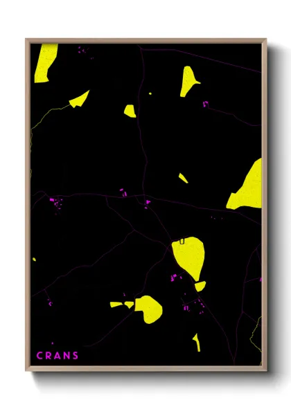 Une affiche de carte sur Crans