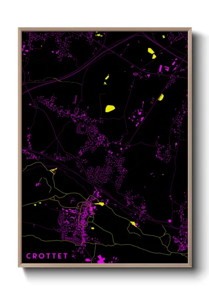 Une affiche de carte sur Crottet