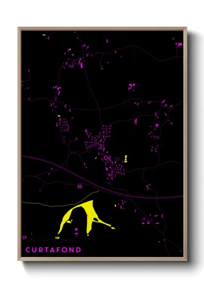 Une affiche de carte sur Curtafond