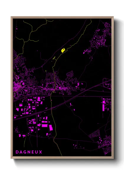Une affiche de carte sur Dagneux