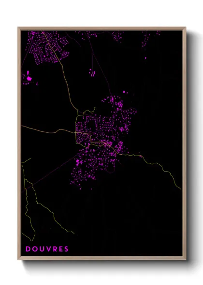 Une affiche de carte sur Douvres