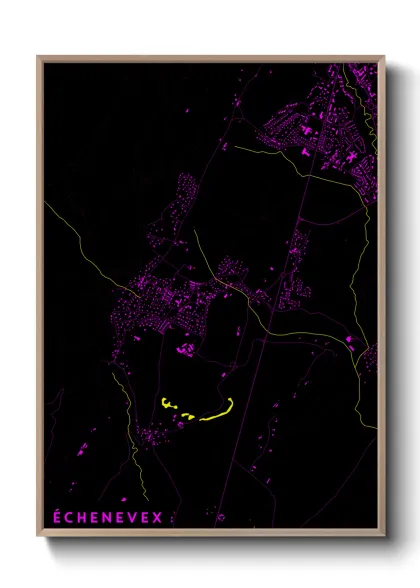 Une affiche de carte sur Échenevex