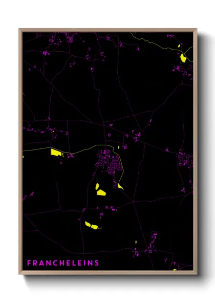 Une affiche de carte sur Francheleins